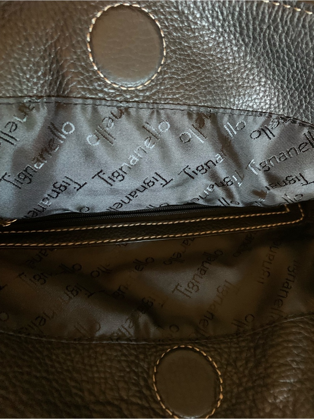 Tignanello Large Black Pebbled Leather Hobo Shoulder Bag Tote - Picture 16 of 16
